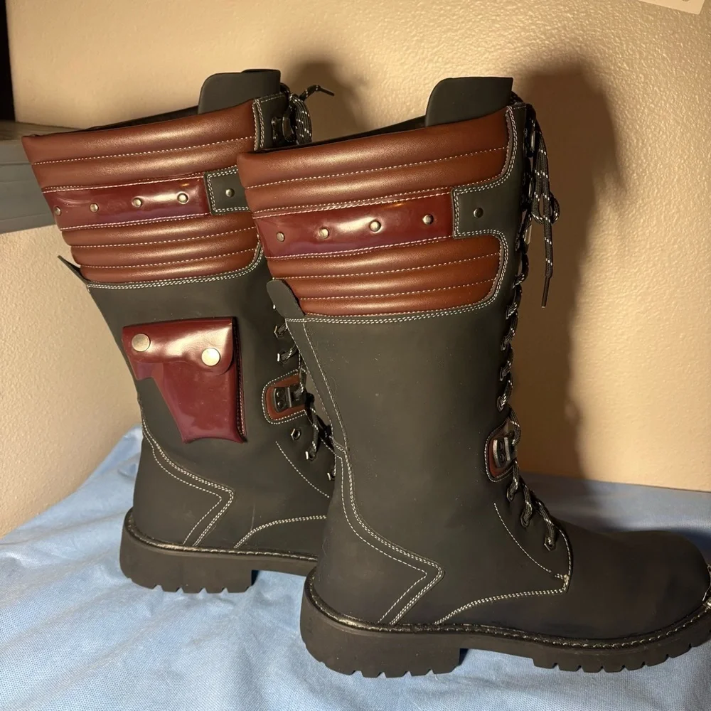 NWOT- Addax Ridge unisex steampunk/goth, conceal n carry, riding boots, size 46